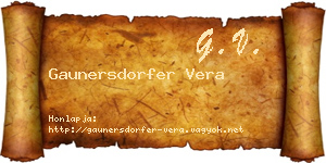 Gaunersdorfer Vera névjegykártya