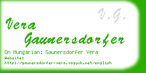 vera gaunersdorfer business card